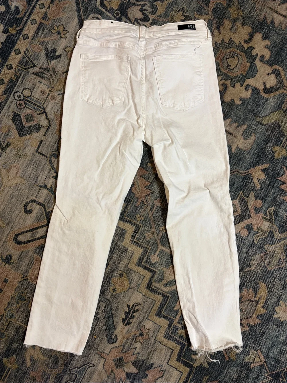 Kut from the Kloth White Slim Straight Women’s Jeans - Picture 3 of 6